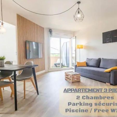 *T3*Toulouse Purpan+Parking+Piscine Lägenhet Exteriör bild