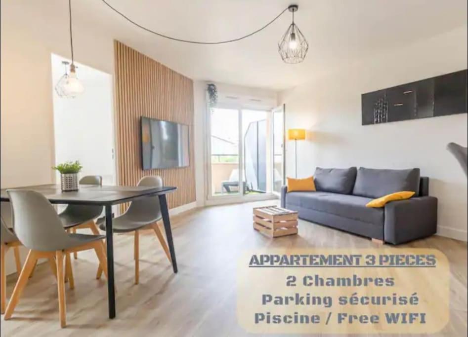 *T3*Toulouse Purpan+Parking+Piscine Lägenhet Exteriör bild